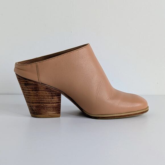 Rachel Comey Mars Mule 6 Nude Leather Block Heel Clog Minimalist - Picture 7 of 15